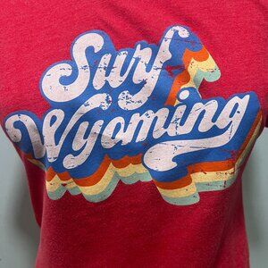 Surf Wyoming Retro Rainbow Tee – Women’s Red Medium but fits like a small